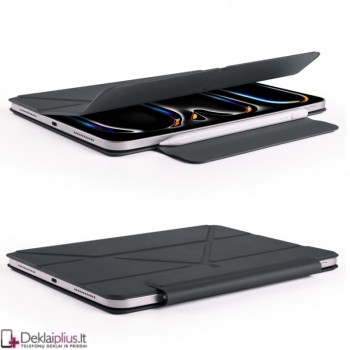 Smart Folio dirbtinės odos atverčiamas dėklas - juodas (Apple Ipad Pro 13 (2024-2025) Smart Folio dirbtinės odos atverčiamas dėklas - juodas (Apple Ipad Pro 13 (2024-2025)